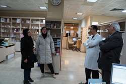 بازدید مدیران معاونت غذا و دارو از داروخانه و اتاق تمیز در بیمارستان فارابی 